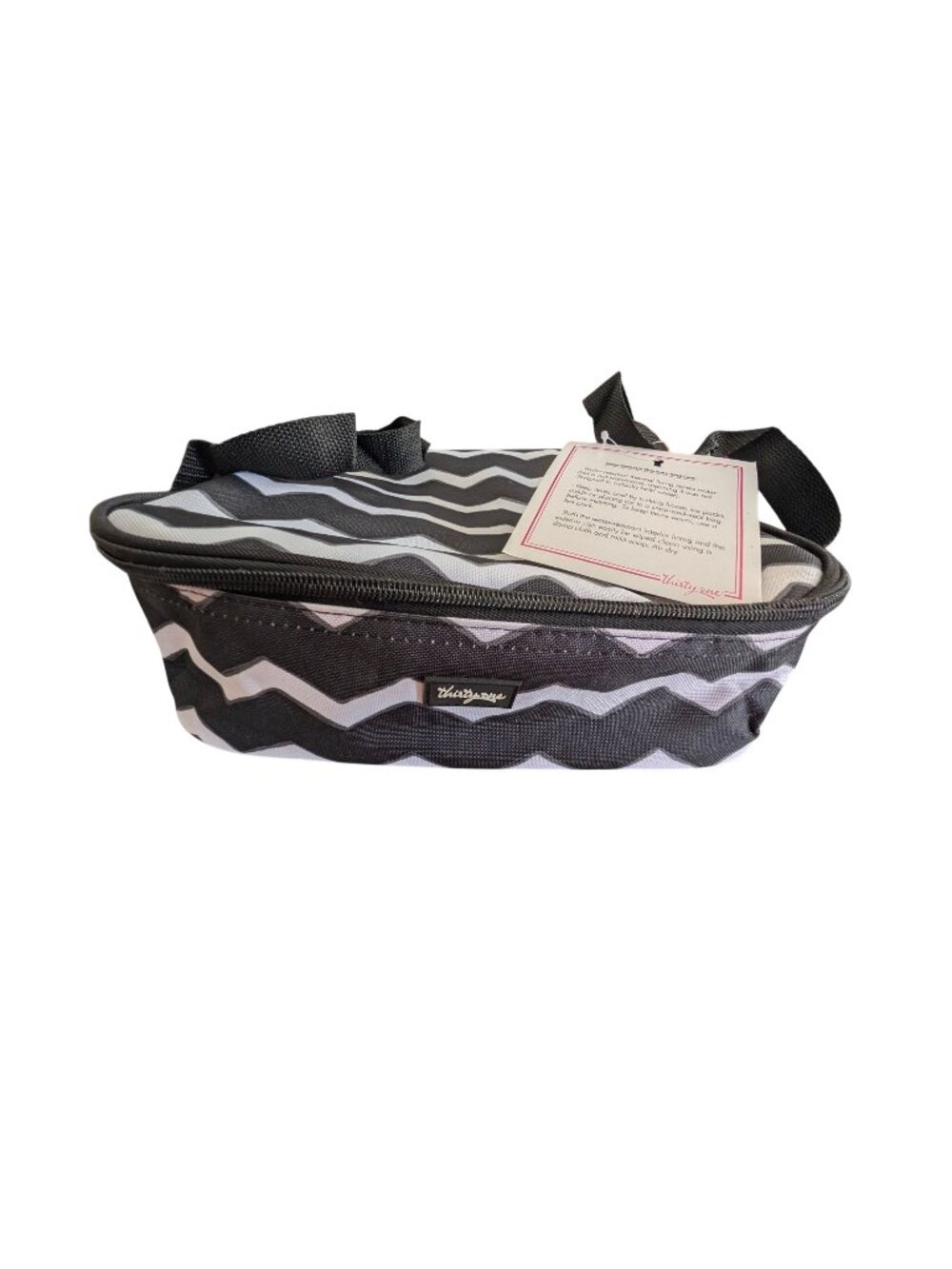 Thirty-One Chevron Print Thermal Insulated Tote Bag With Water-Resistant Lining